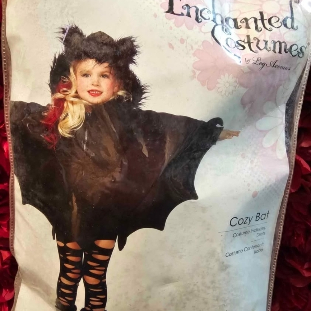 Leg Avenue Cozy Bat Kids Costume - Black Size Large 10-12 WORN ONCE